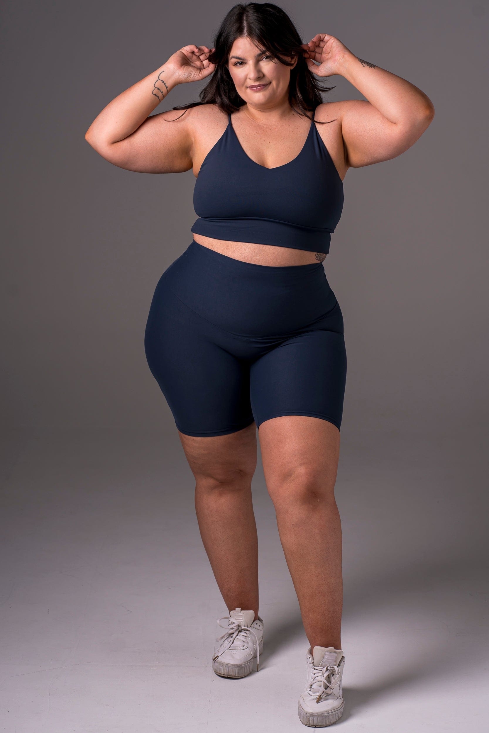 Midnight Dynamic High Waisted Booty Shorts