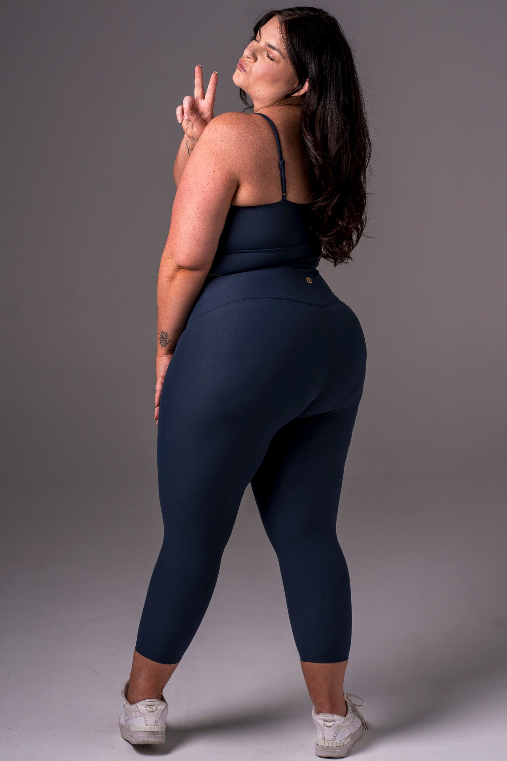 Midnight Dynamic High Waisted Capri Leggings