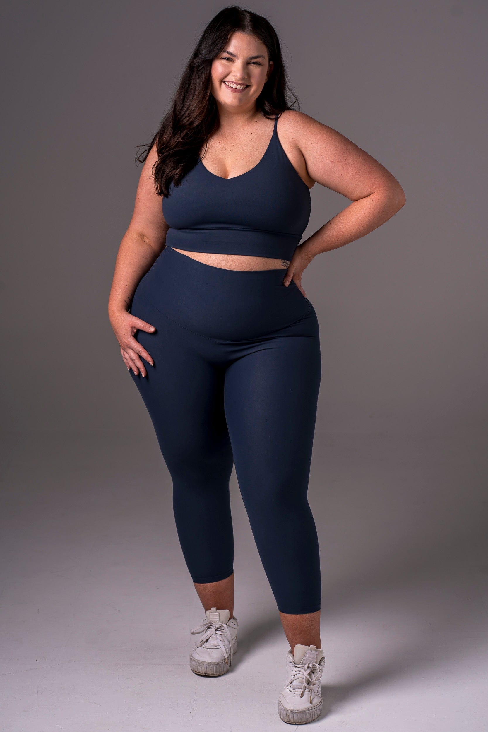 Midnight Dynamic High Waisted Capri Leggings