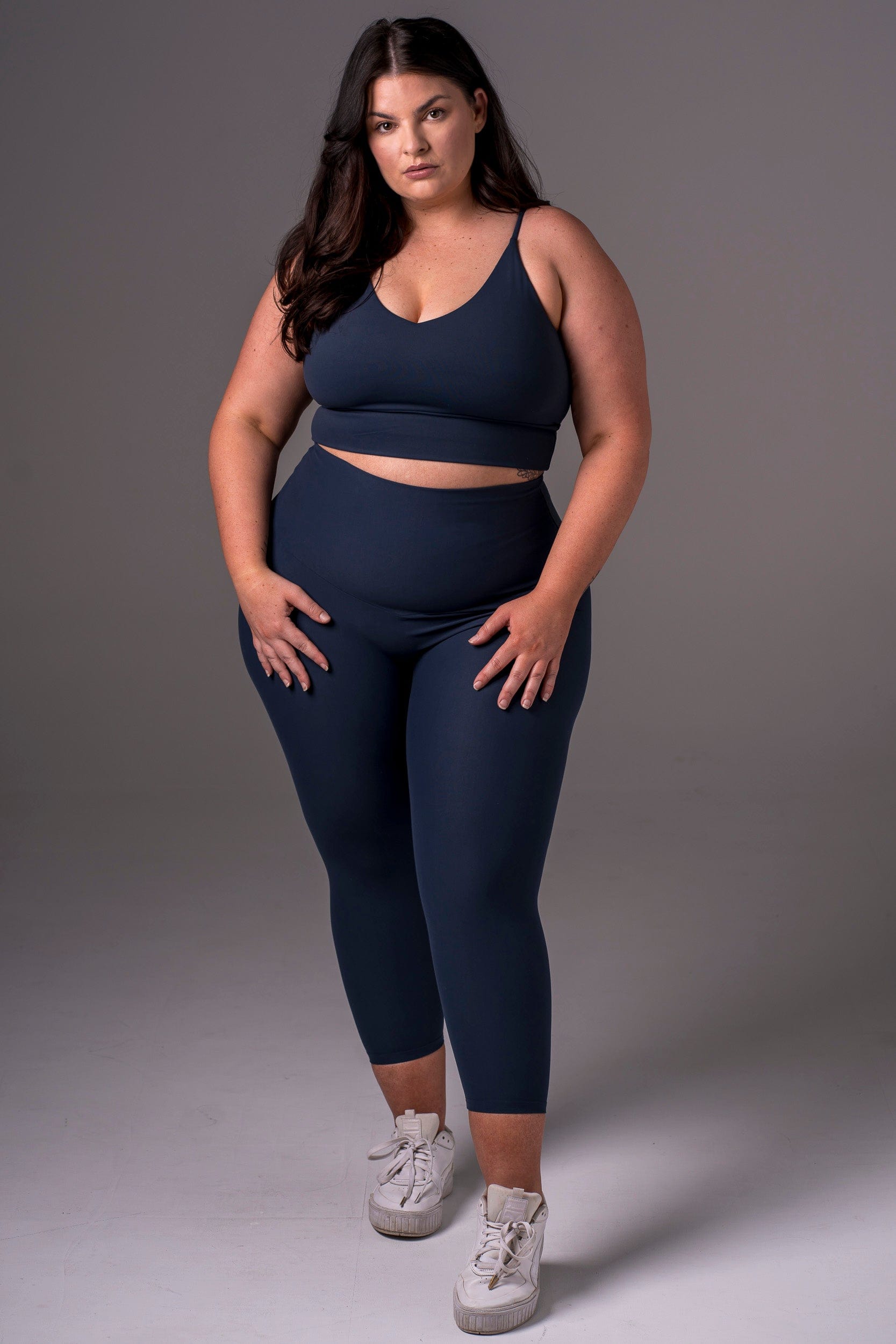 Midnight Dynamic High Waisted Capri Leggings