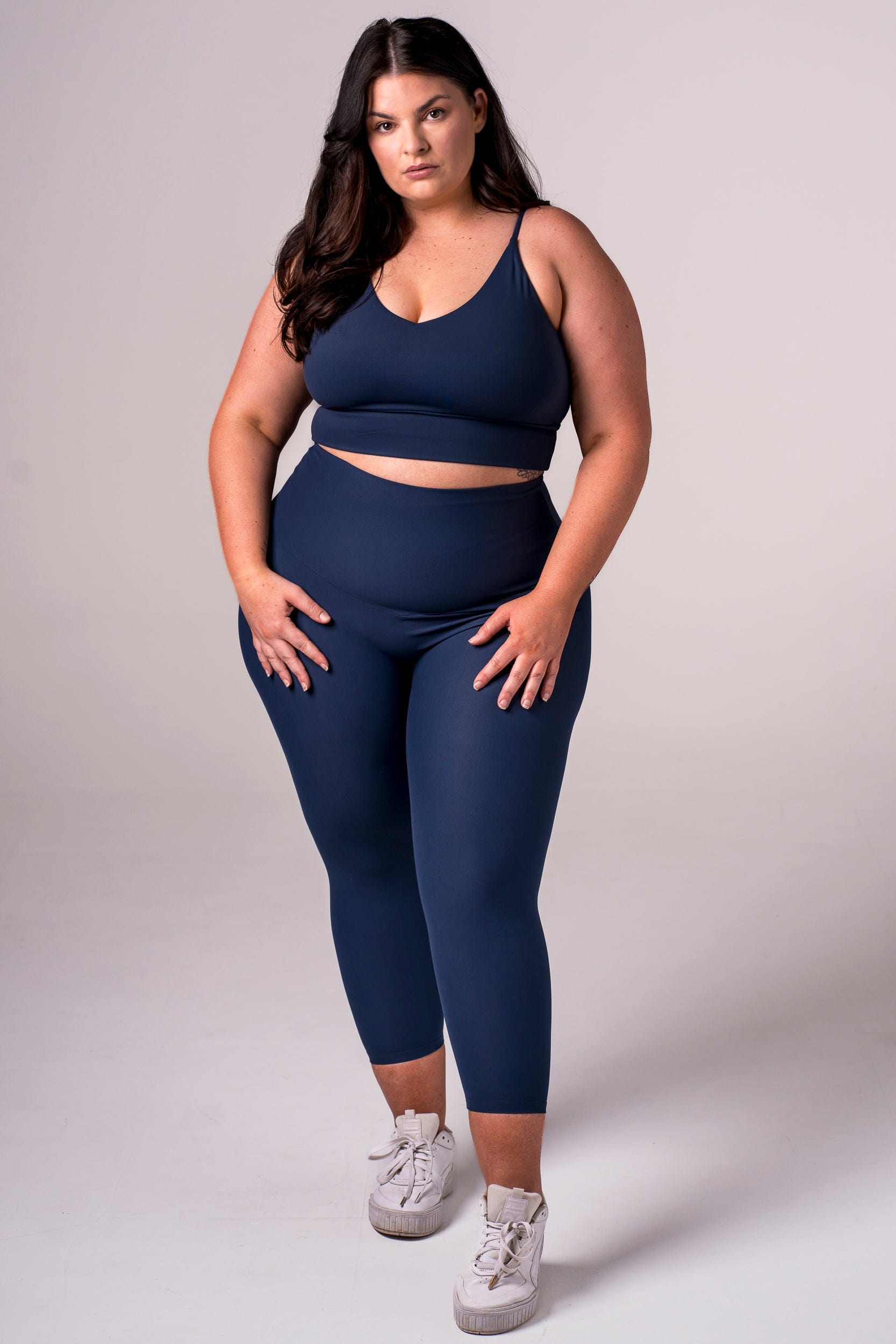 Midnight Dynamic High Waisted Capri Leggings