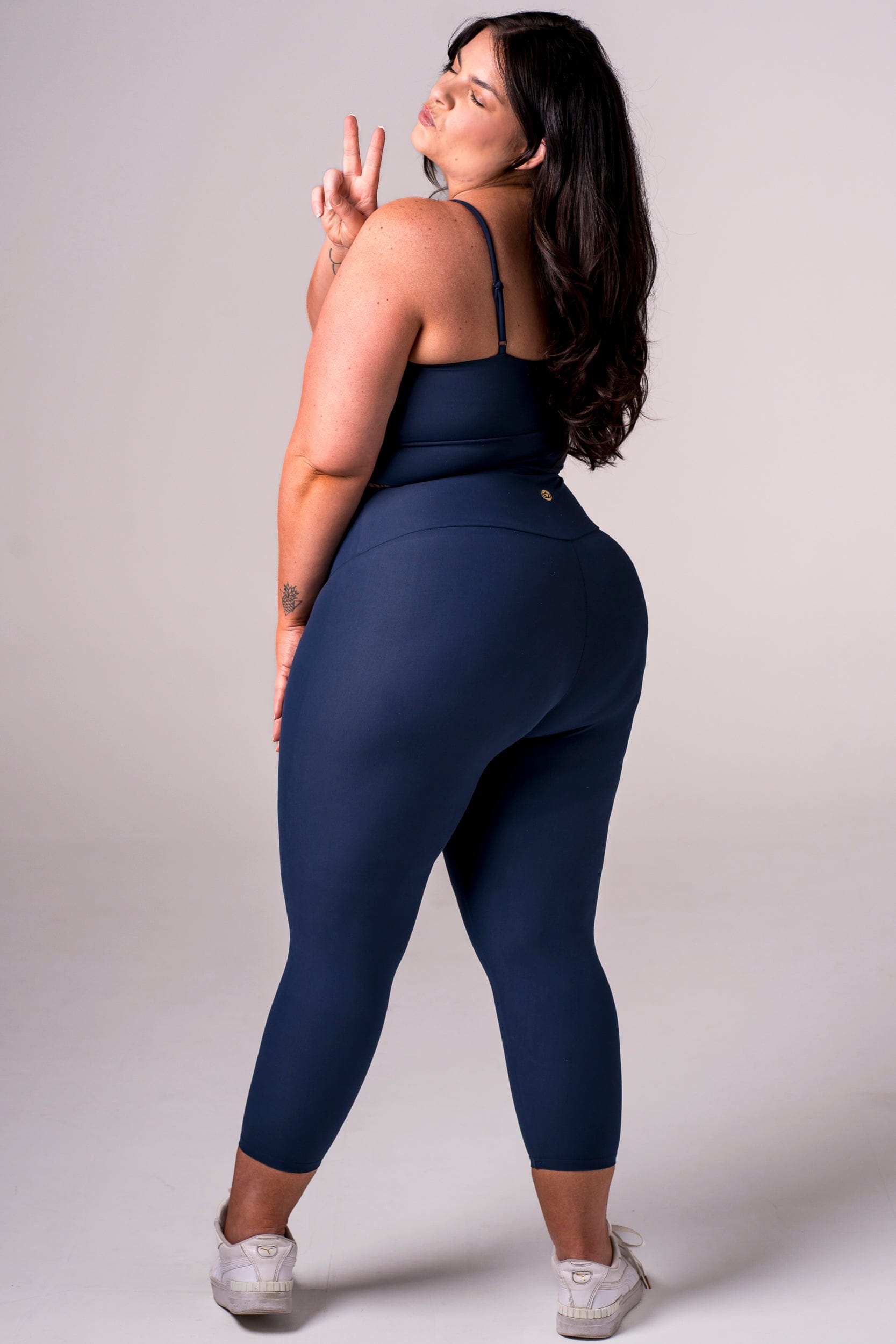 Midnight Dynamic High Waisted Capri Leggings