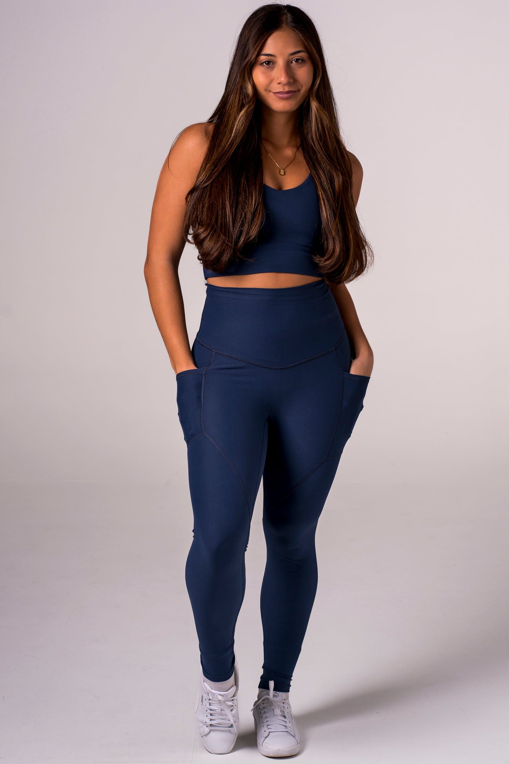 Midnight Dynamic High Waisted Pocket Shaper Ankle Biter Leggings