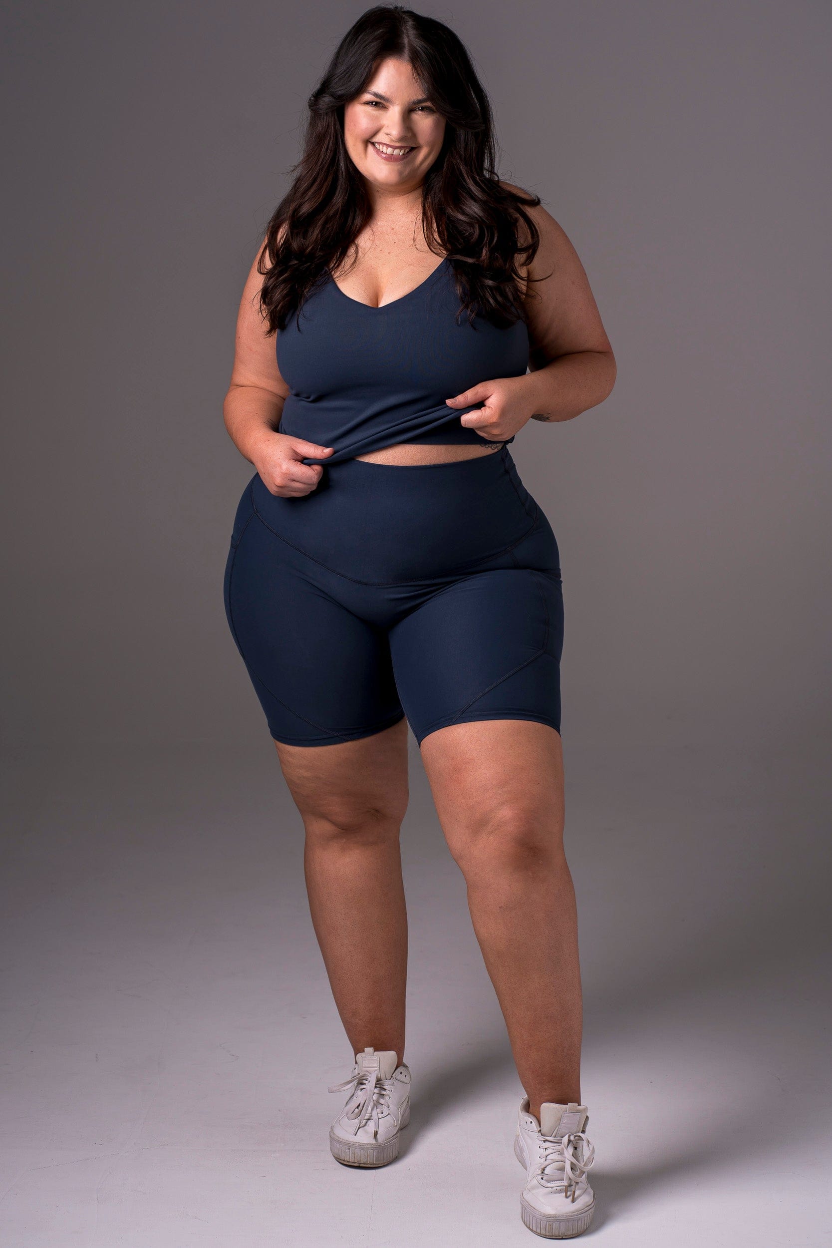 Midnight Dynamic High Waisted Pocket Shaper Booty Shorts