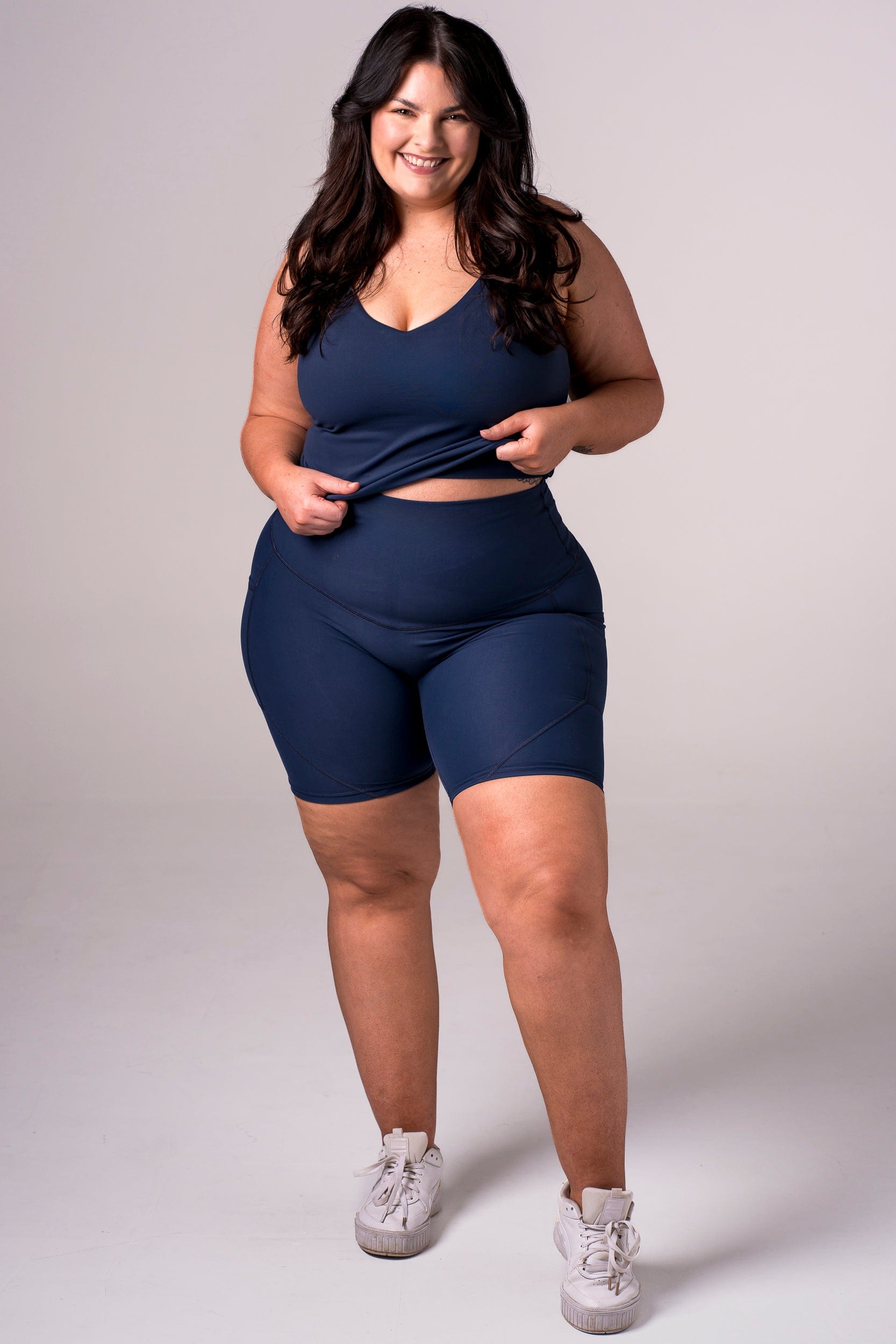 Midnight Dynamic High Waisted Pocket Shaper Booty Shorts