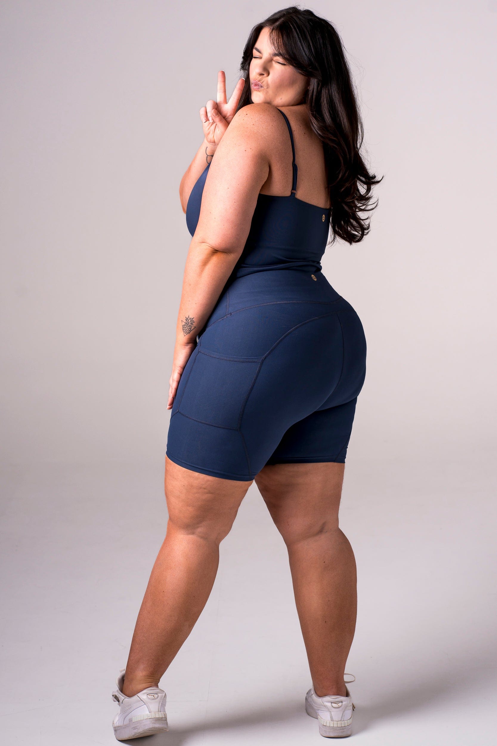 Midnight Dynamic High Waisted Pocket Shaper Booty Shorts