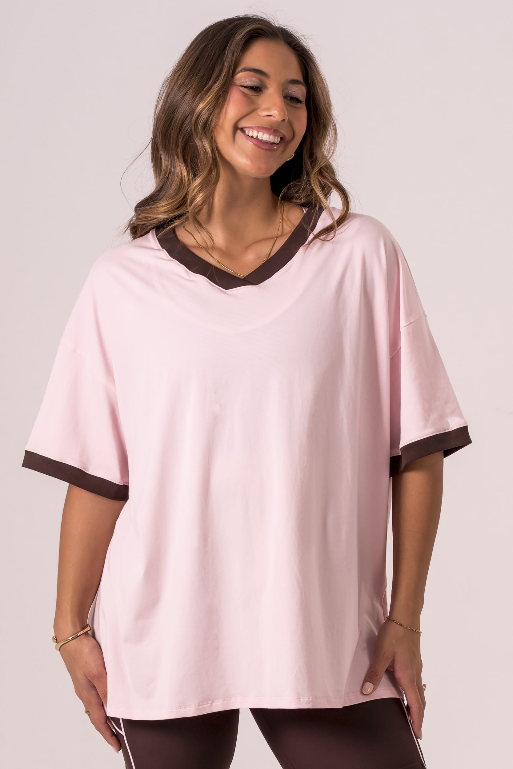 Milkshake V Neck Oversized T-Shirt