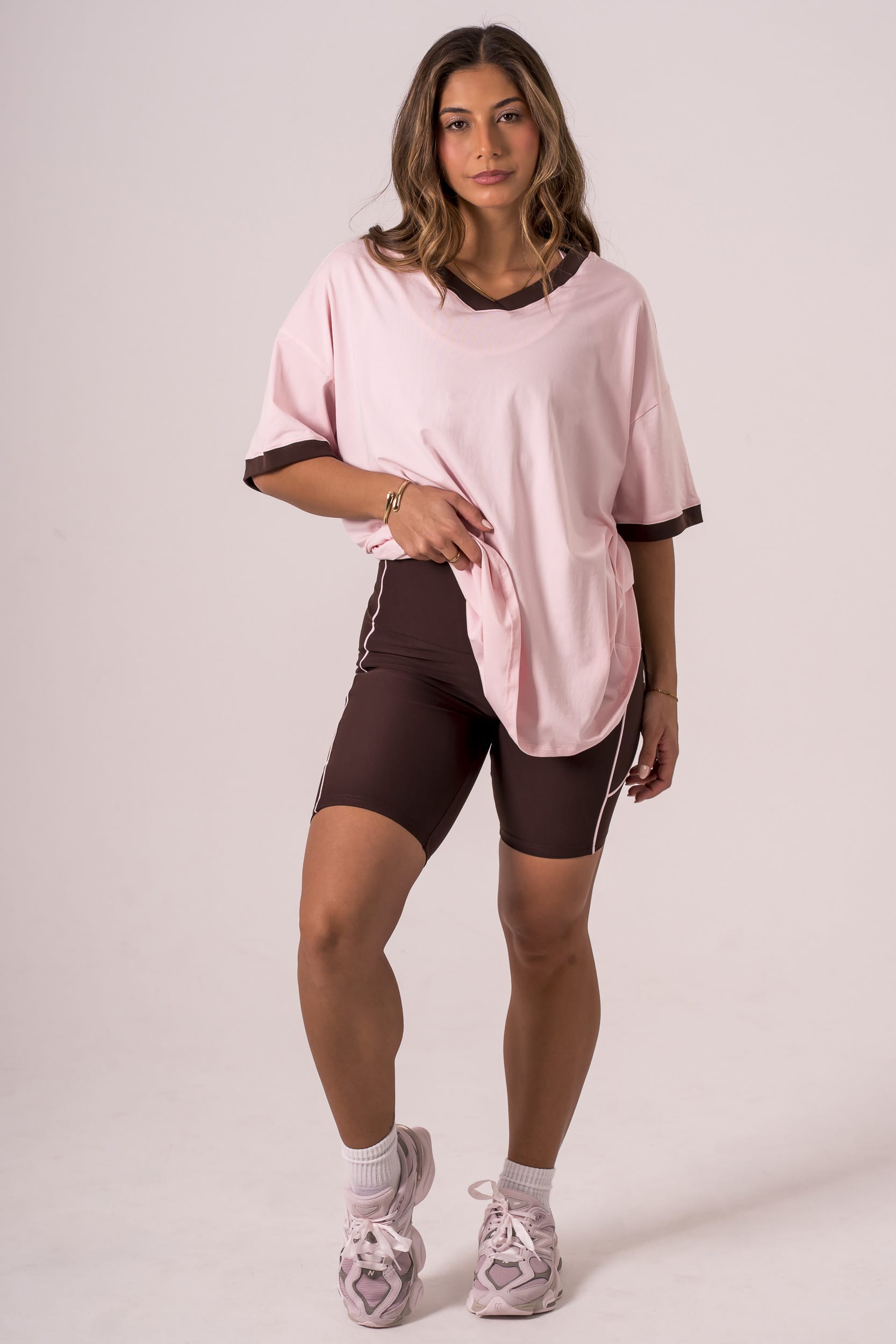 Milkshake V Neck Oversized T-Shirt
