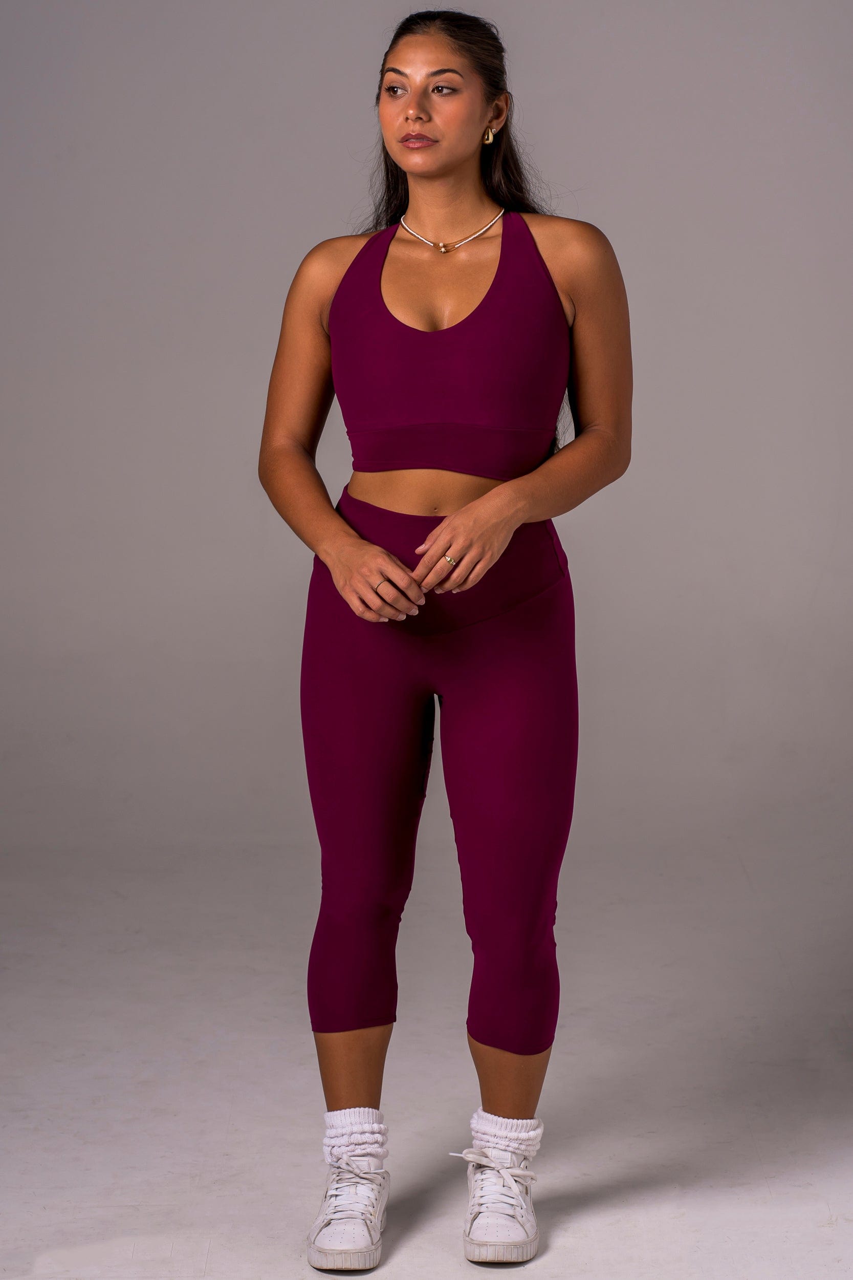 Mulberry Dynamic High Waisted Capri Leggings