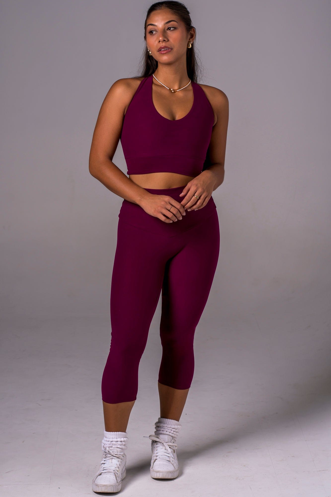 Mulberry Dynamic High Waisted Capri Leggings