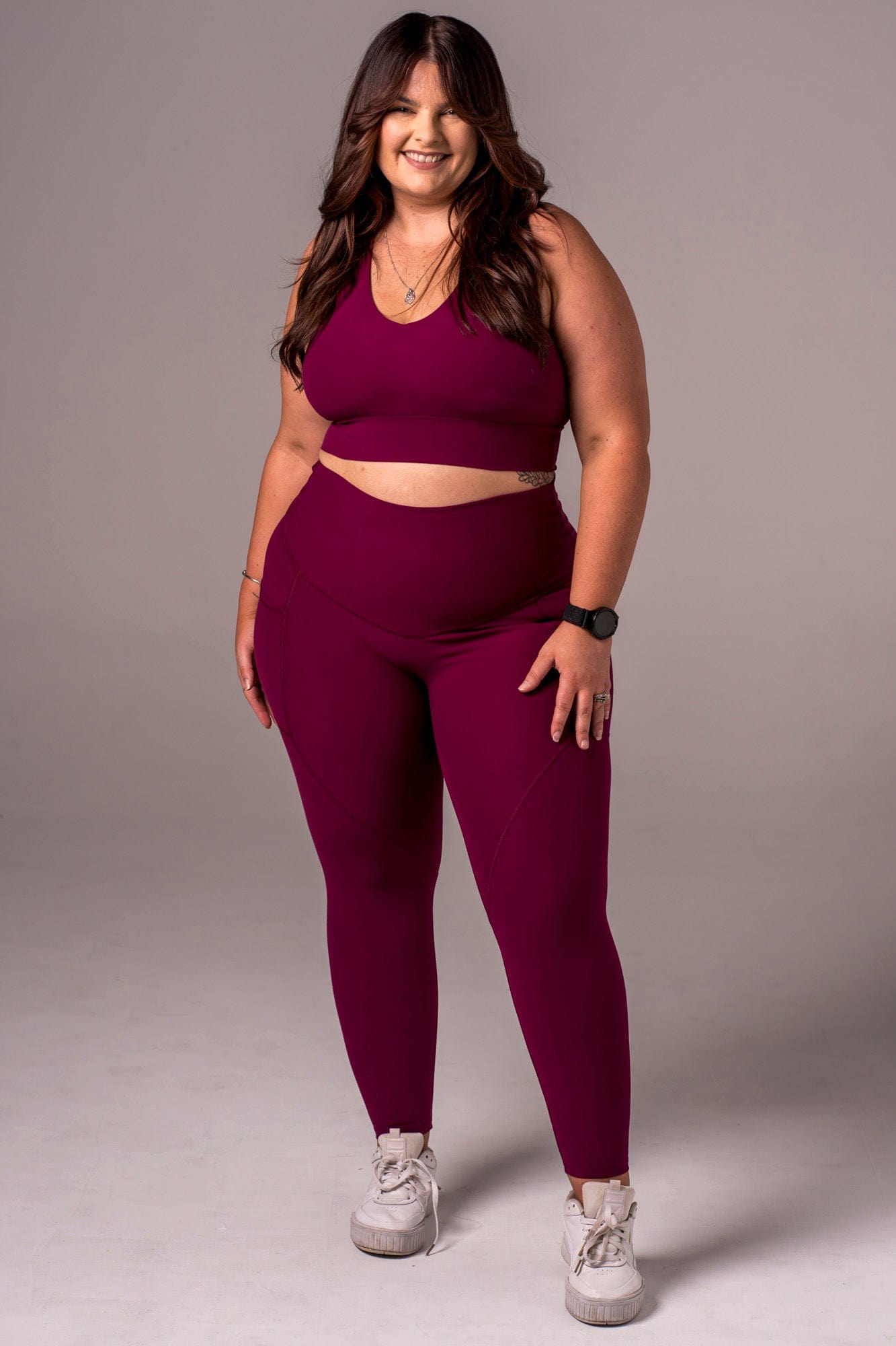 Mulberry Dynamic High Waisted Pocket Shaper Ankle Biter Leggings