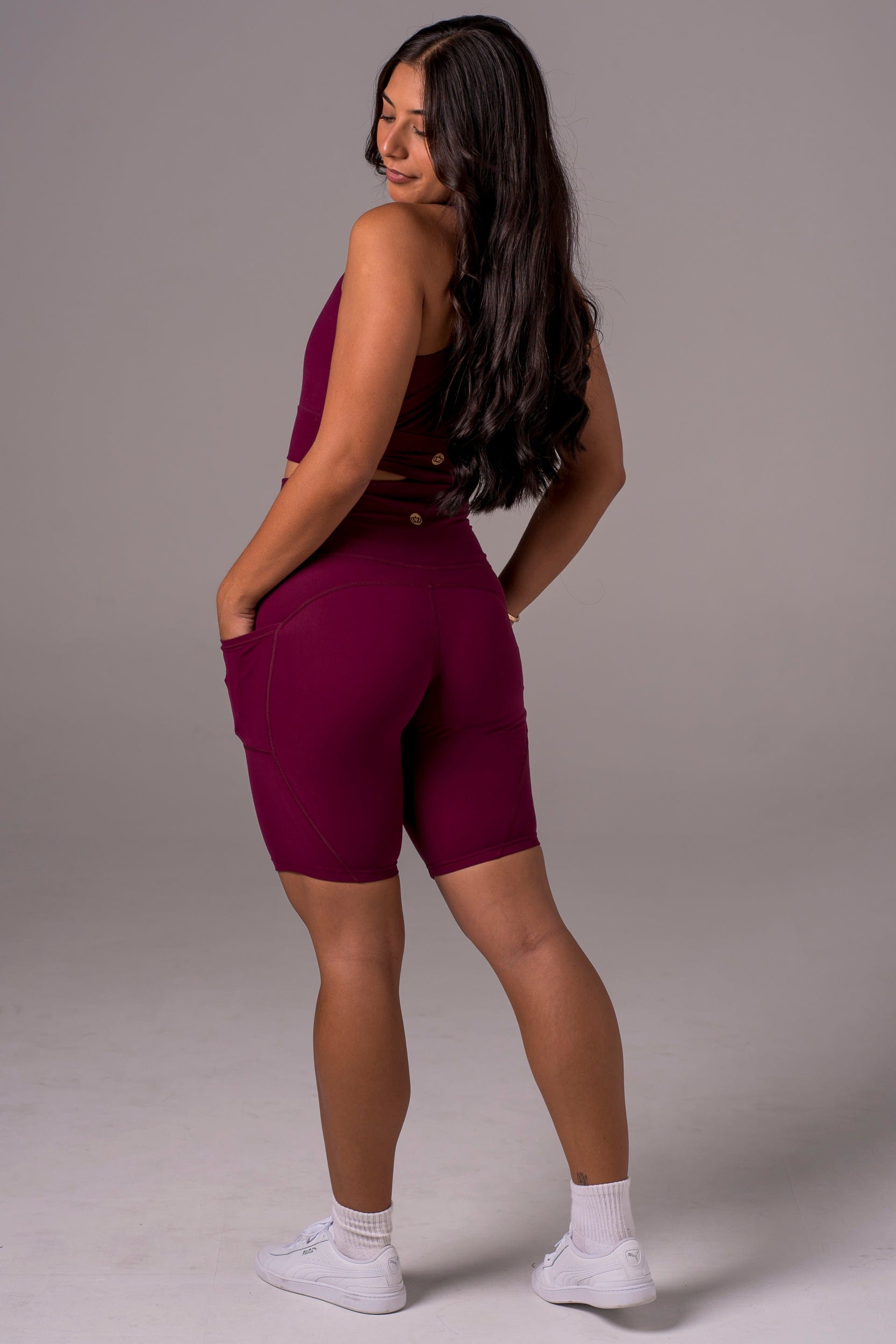 Mulberry Dynamic High Waisted Pocket Shaper Bike Shorts