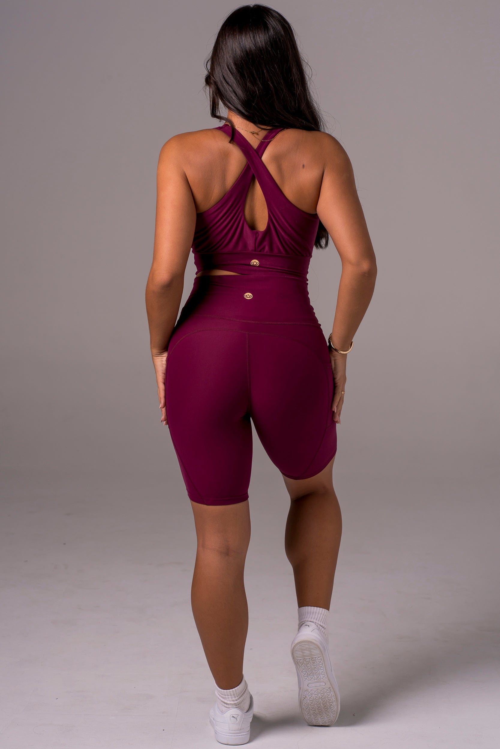 Mulberry Dynamic High Waisted Pocket Shaper Bike Shorts