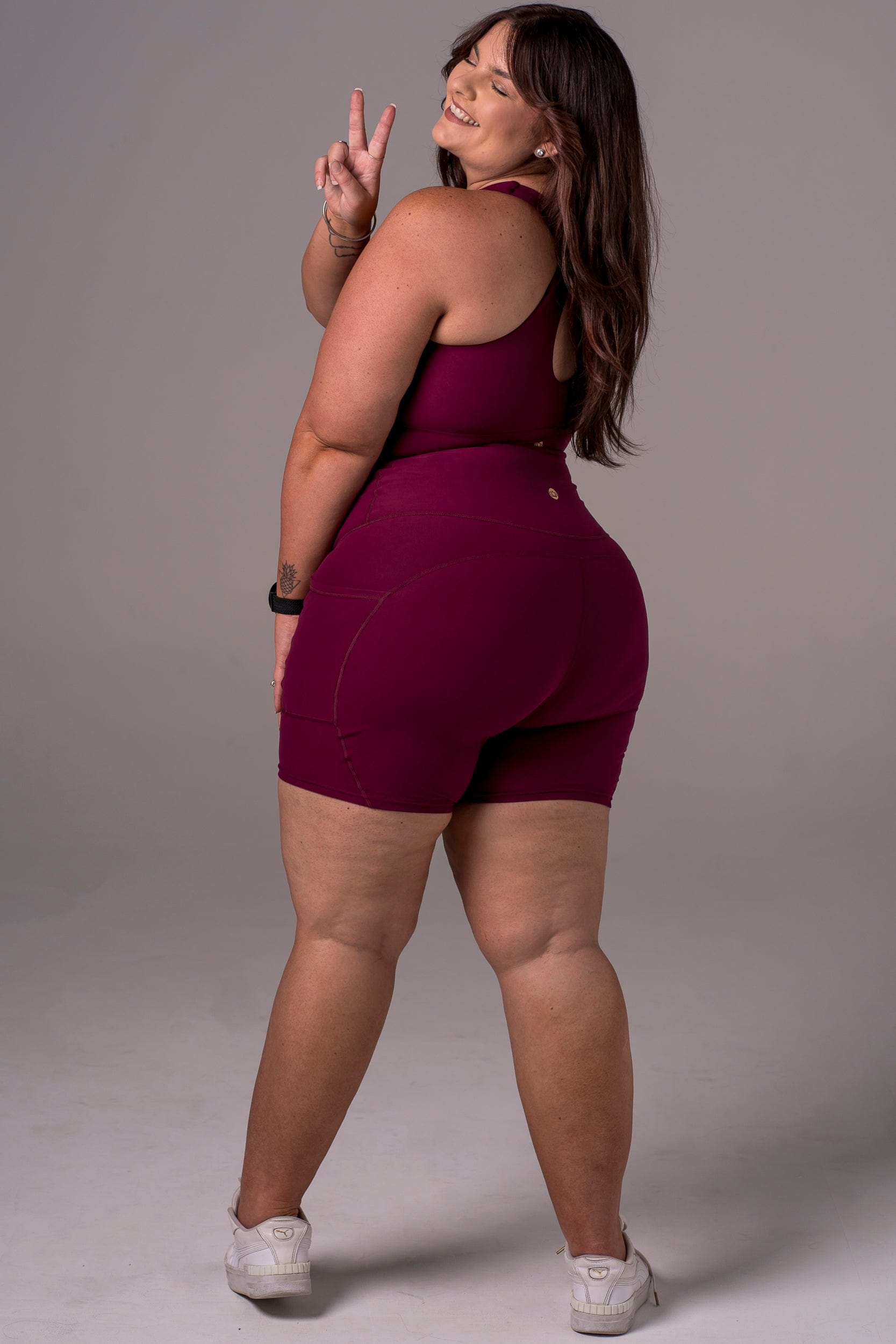 Mulberry Dynamic High Waisted Pocket Shaper Booty Shorts