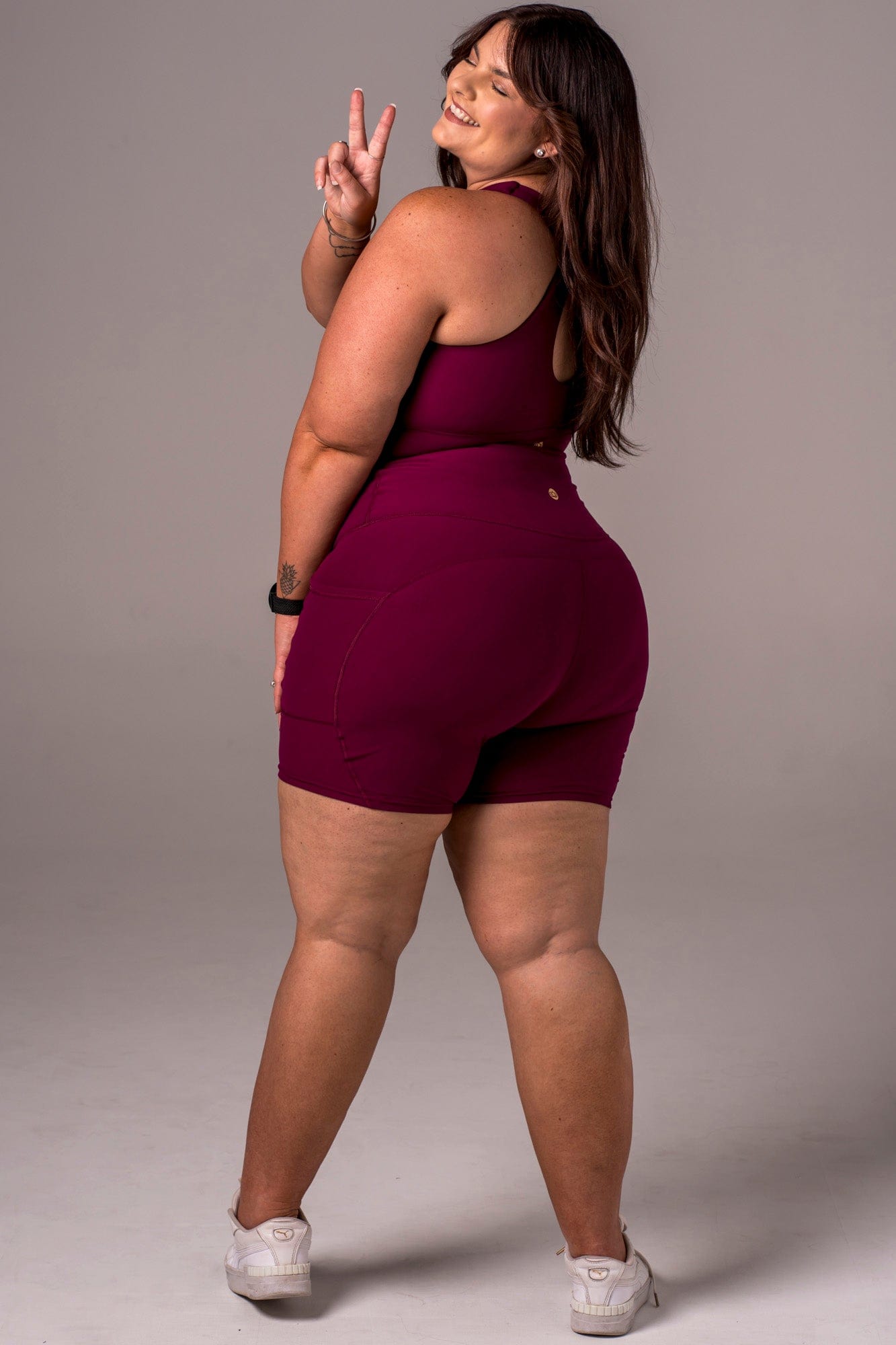 Mulberry Dynamic High Waisted Pocket Shaper Booty Shorts
