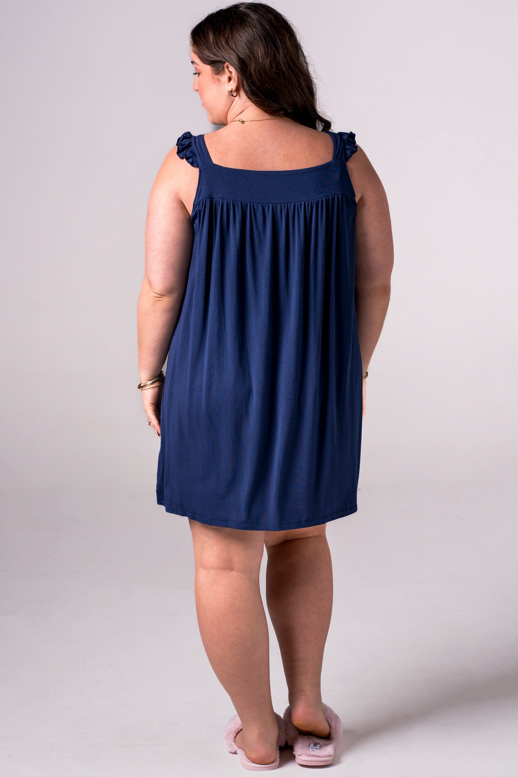 Navy Bamboo Pyjama Dress