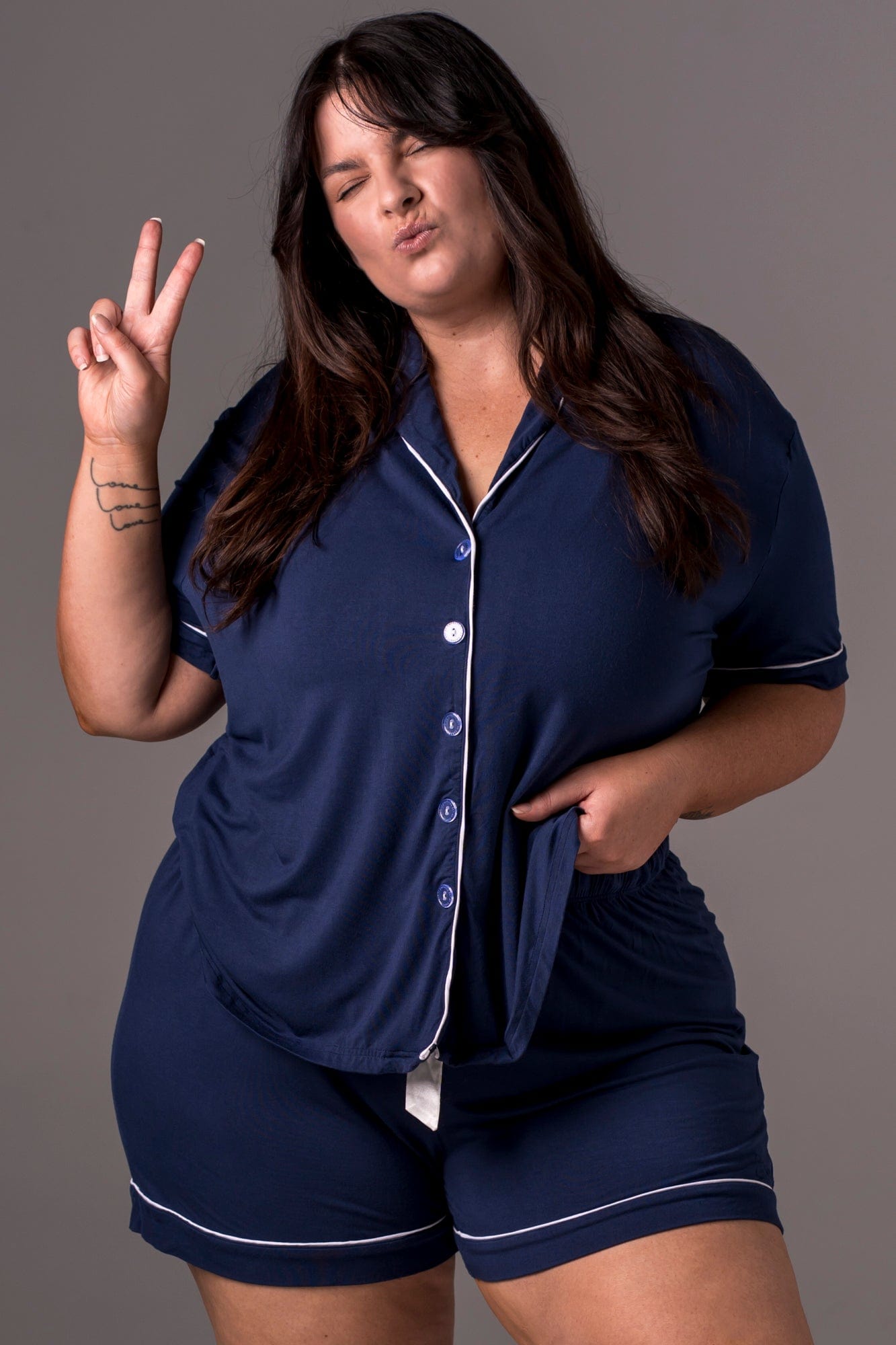 Navy Bamboo Pyjama Set