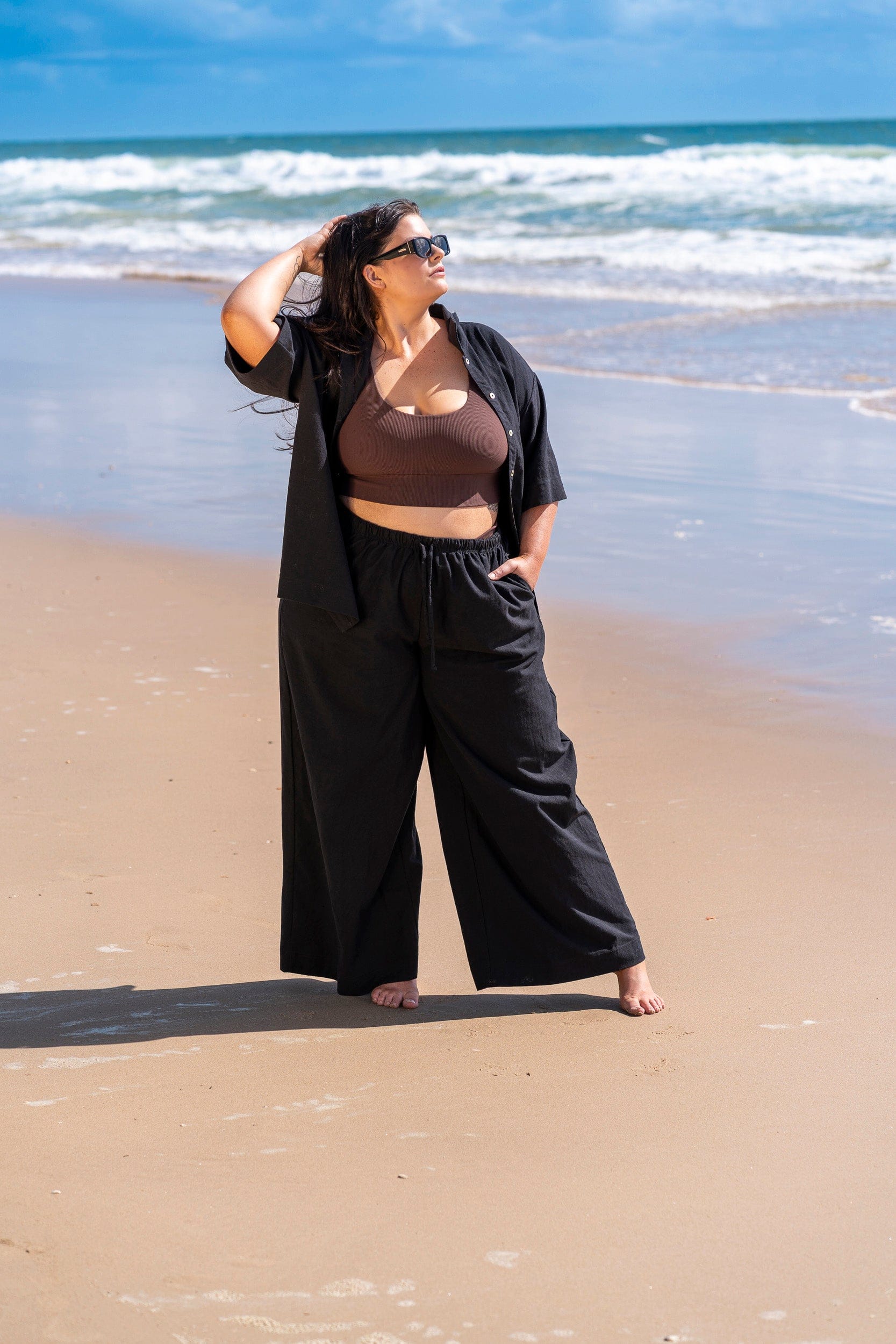 Night Linen Blend Pants