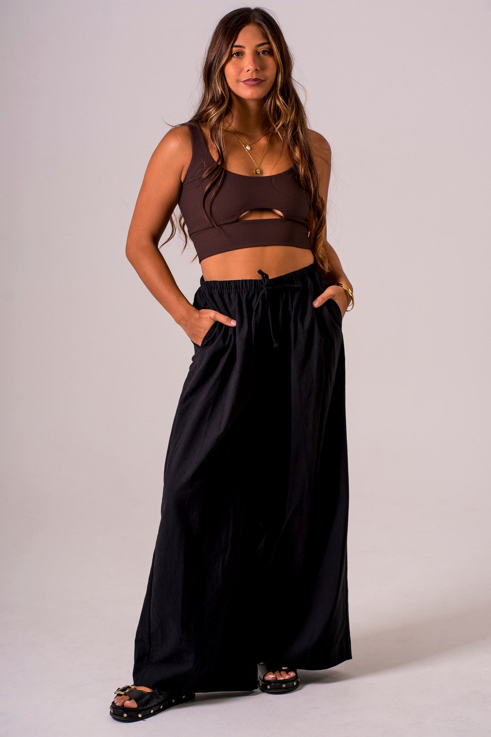 Night Linen Blend Pants