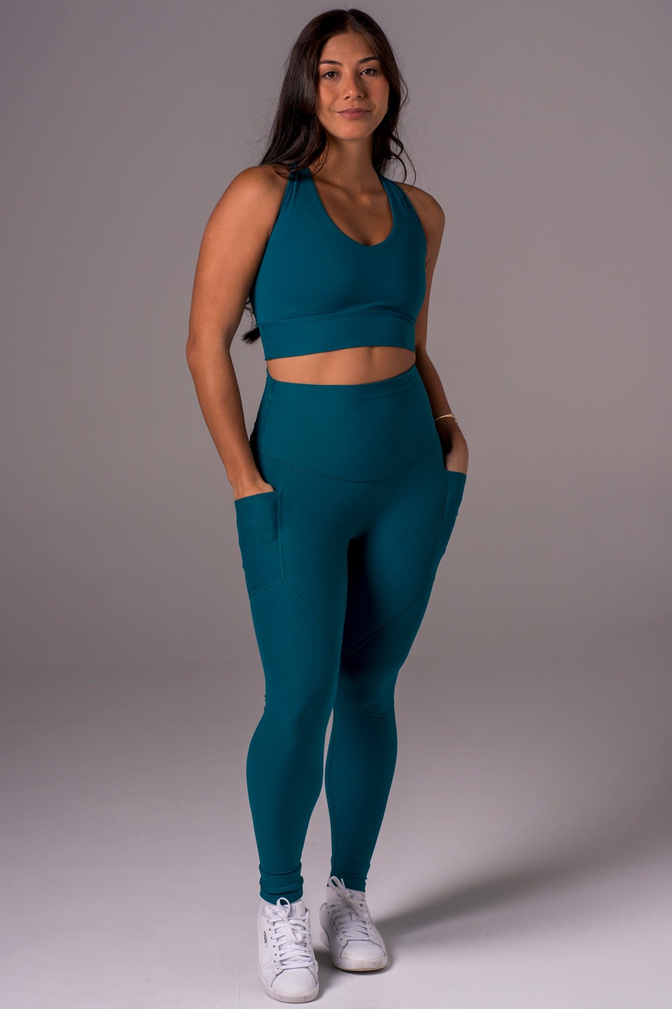 Ocean Dynamic High Waisted Pocket Shaper Ankle Biter Leggings