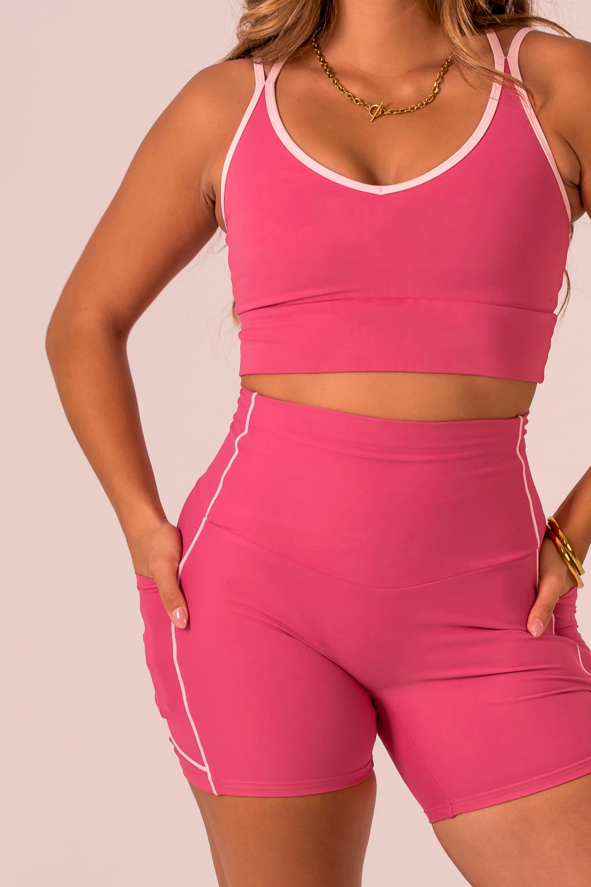 Raspberry Duo Dynamic Pocket Curve 6" Shorts