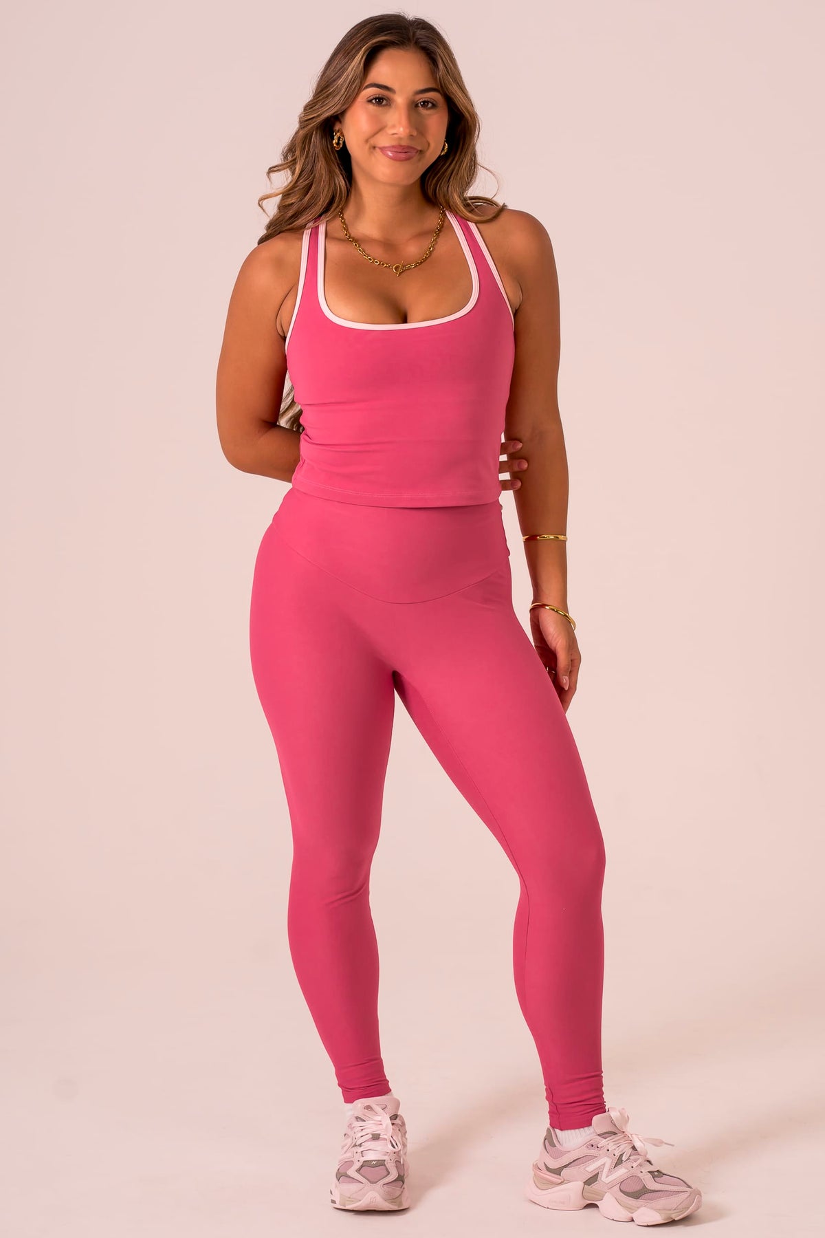 Raspberry Dynamic High Waisted Ankle Biter Leggings