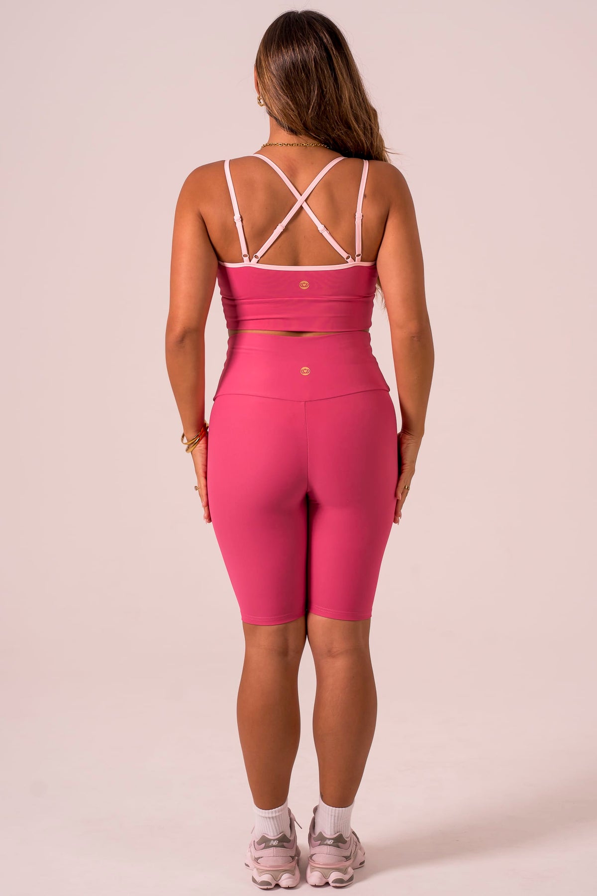 Raspberry Dynamic High Waisted Bike Shorts