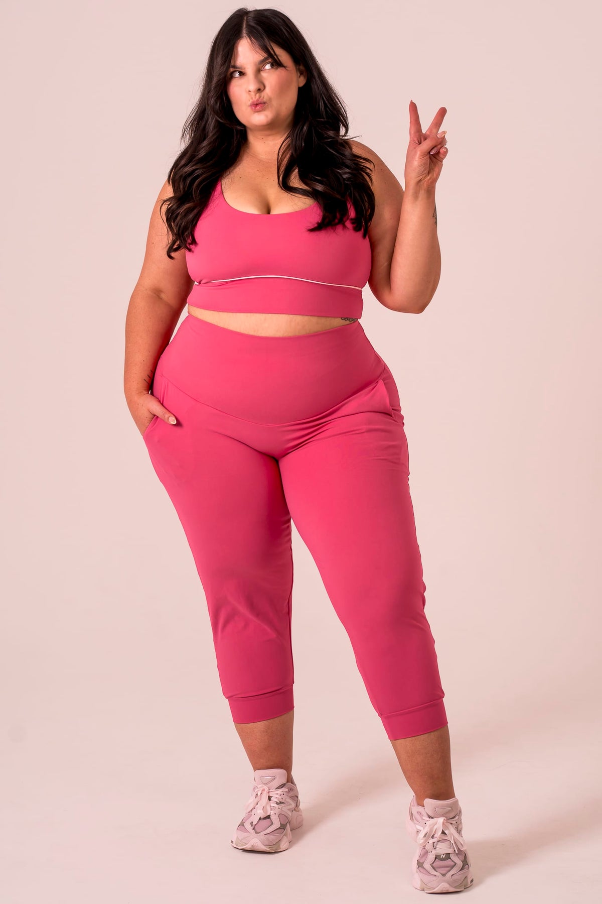 Raspberry Luxe Capri Jogger