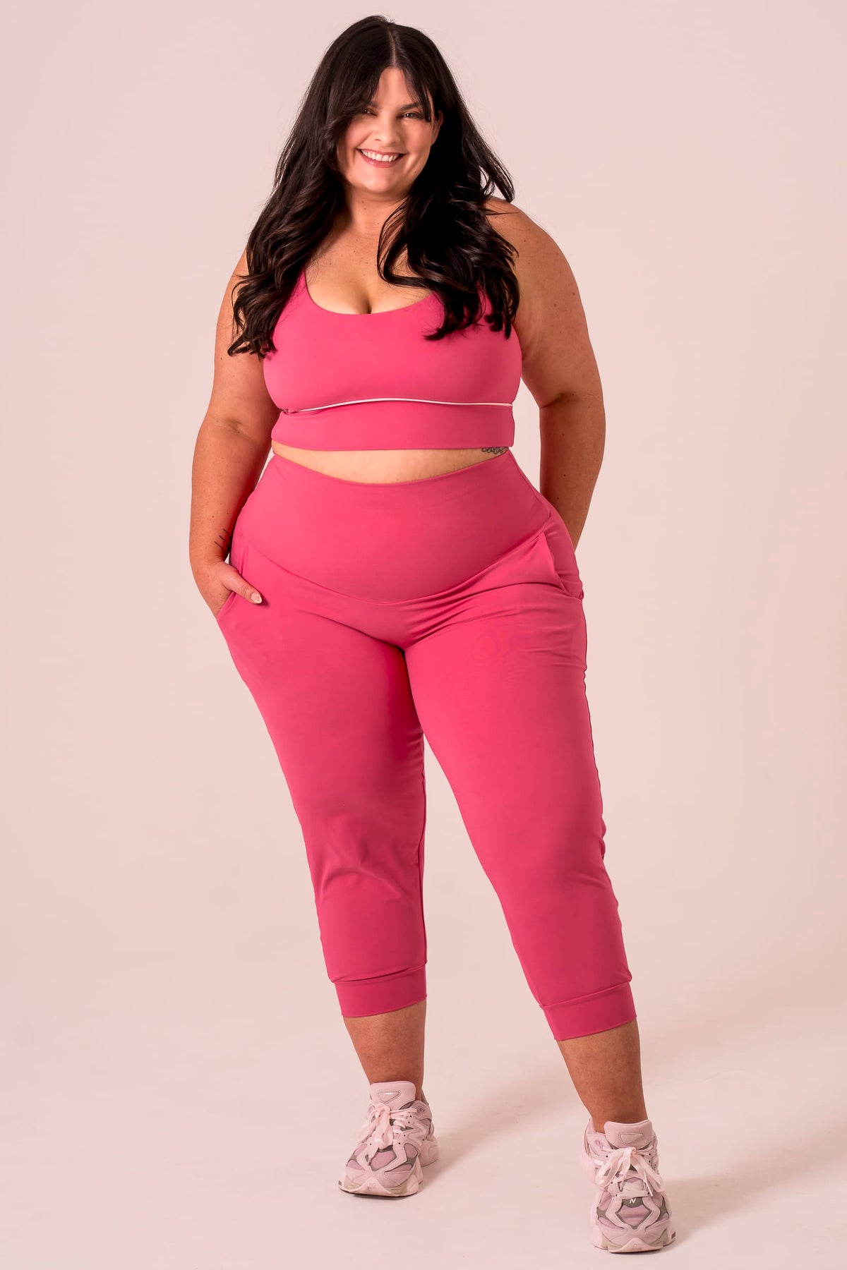 Raspberry Luxe Capri Jogger