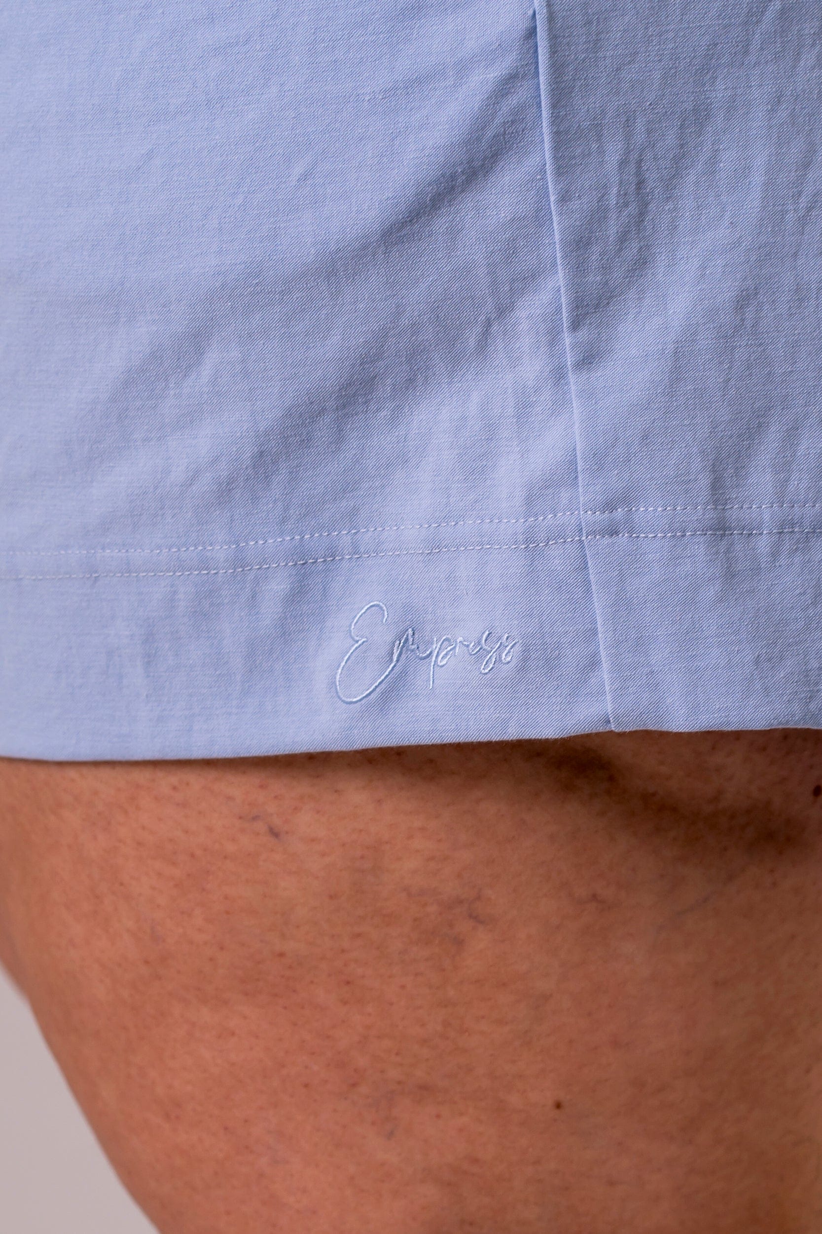 Sky Linen Blend Shorts