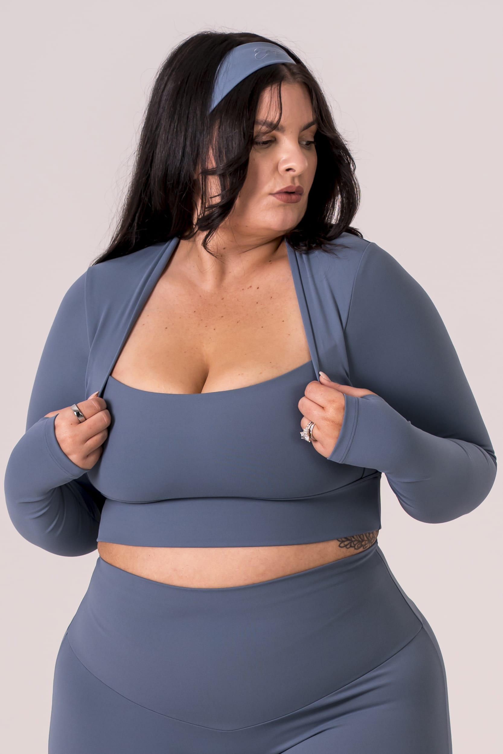 Slate Luxe Bolero Crop