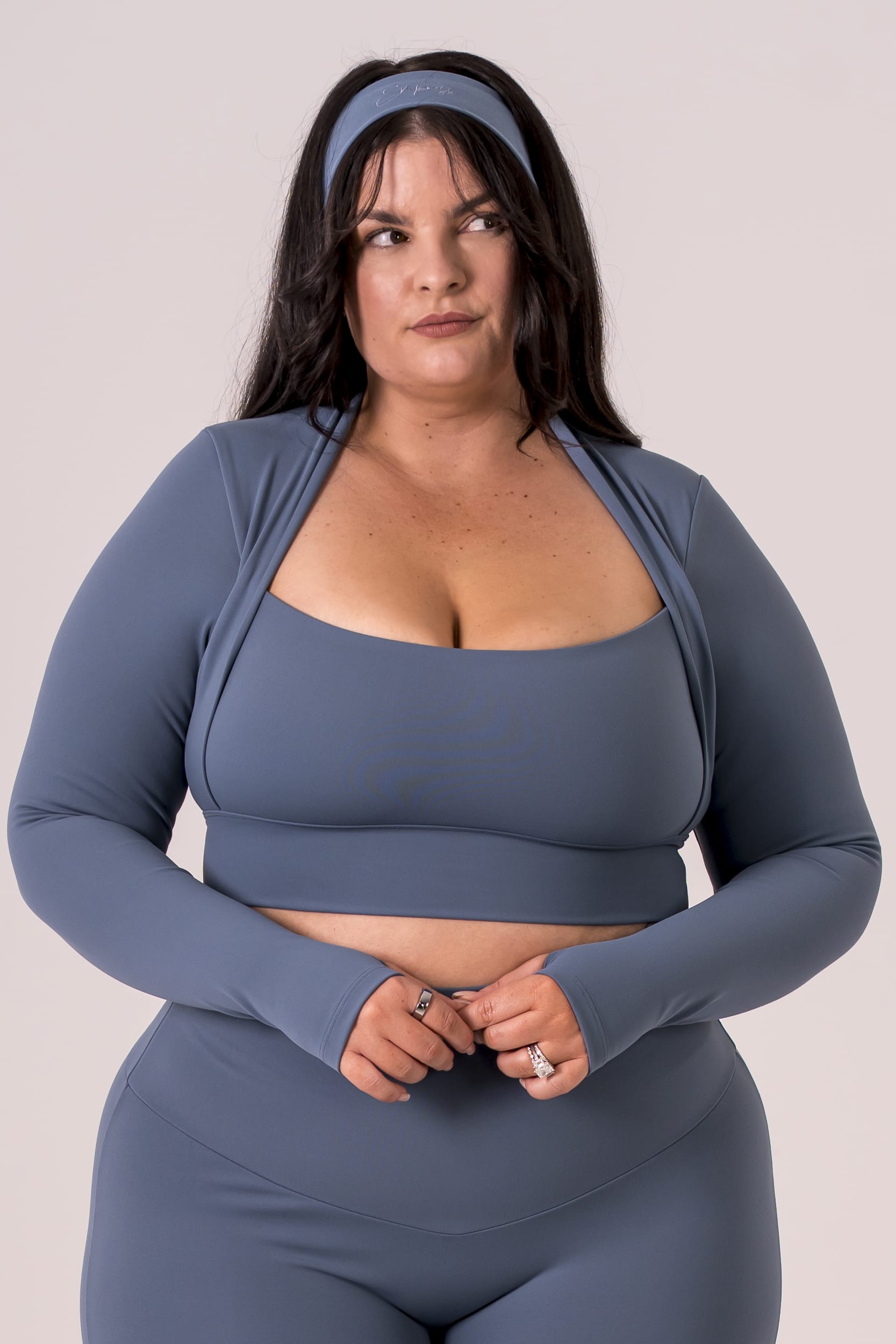 Slate Luxe Bolero Crop