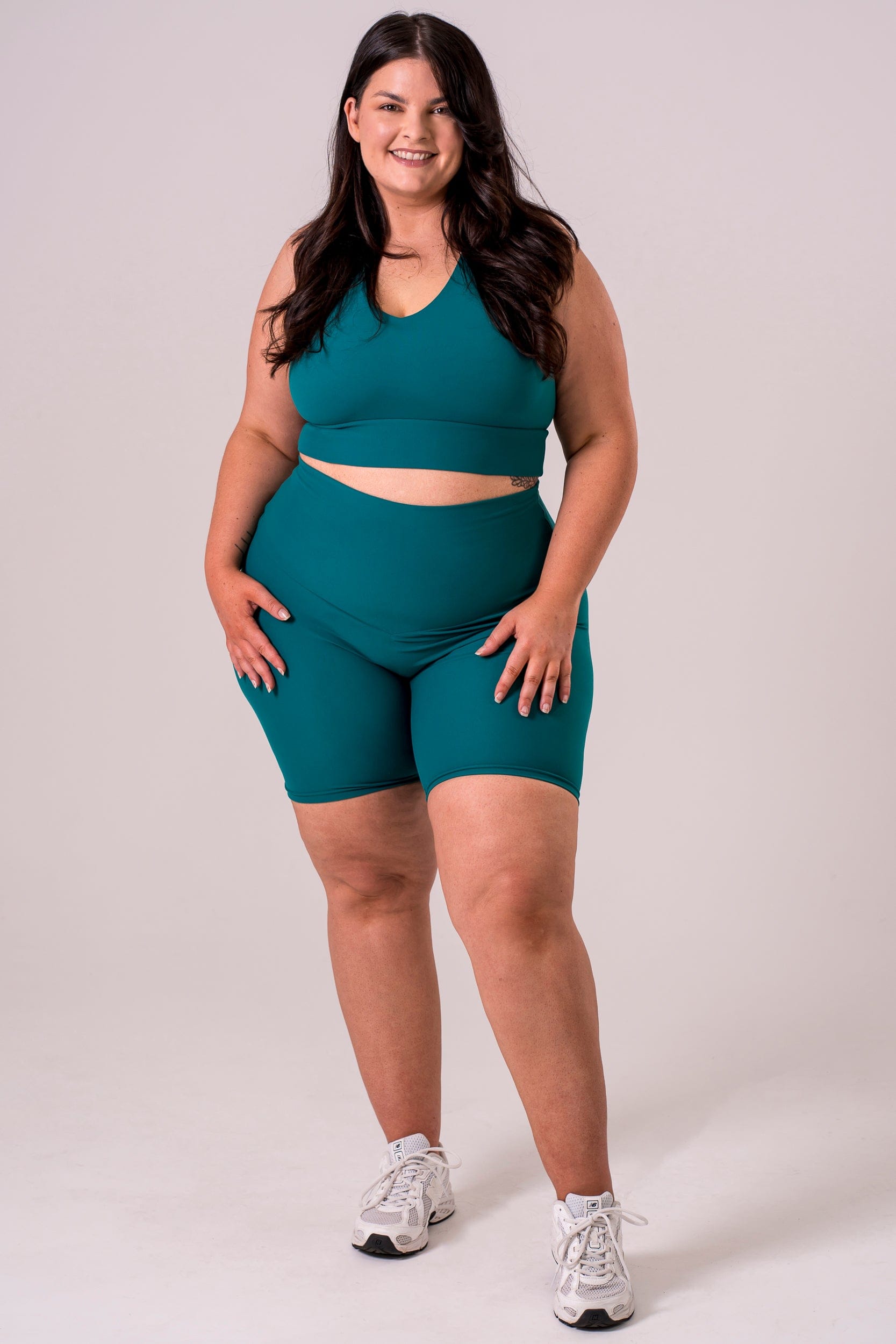 Teal Dynamic High Waisted Booty Shorts