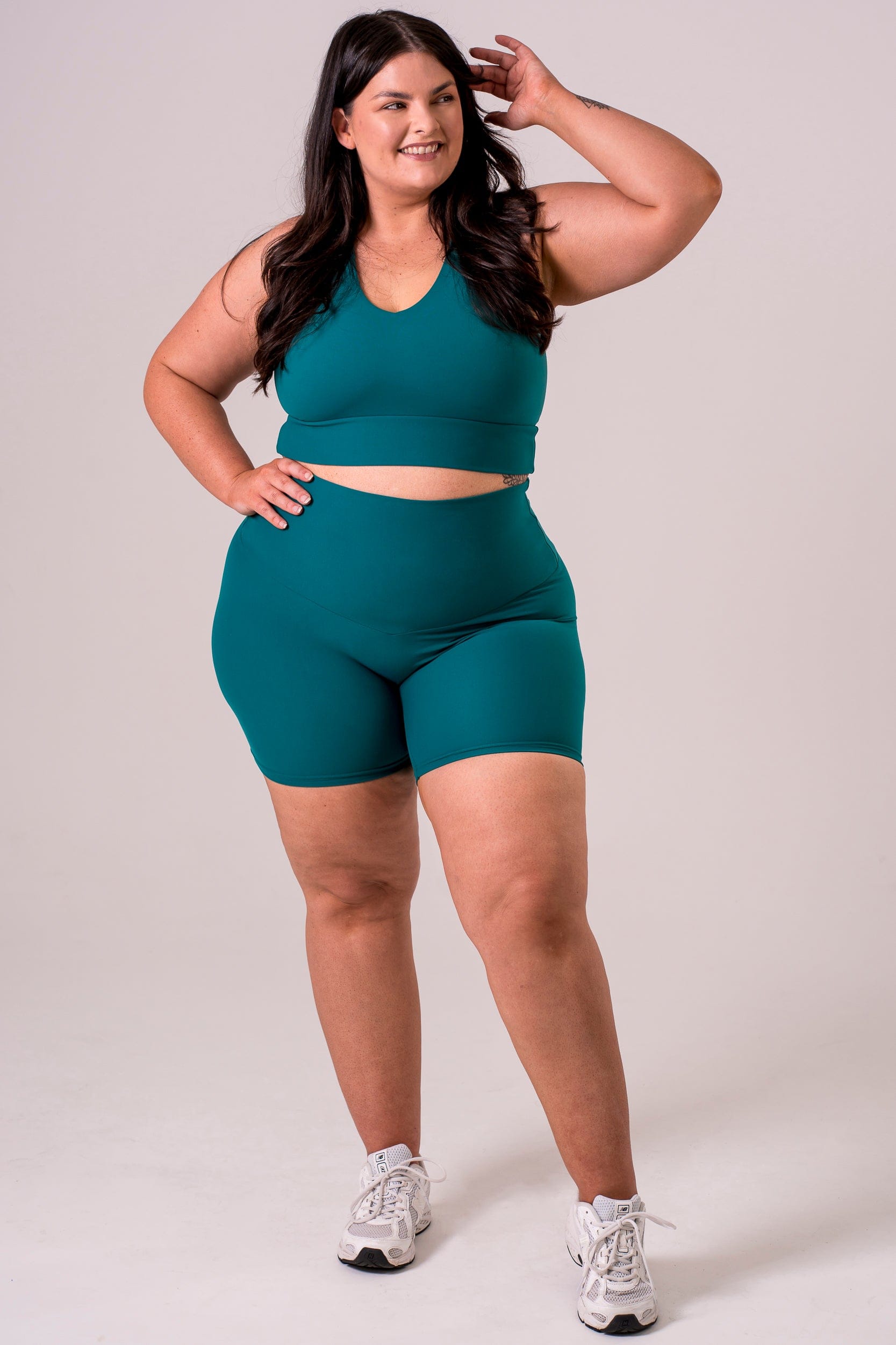 Teal Dynamic High Waisted Shorties