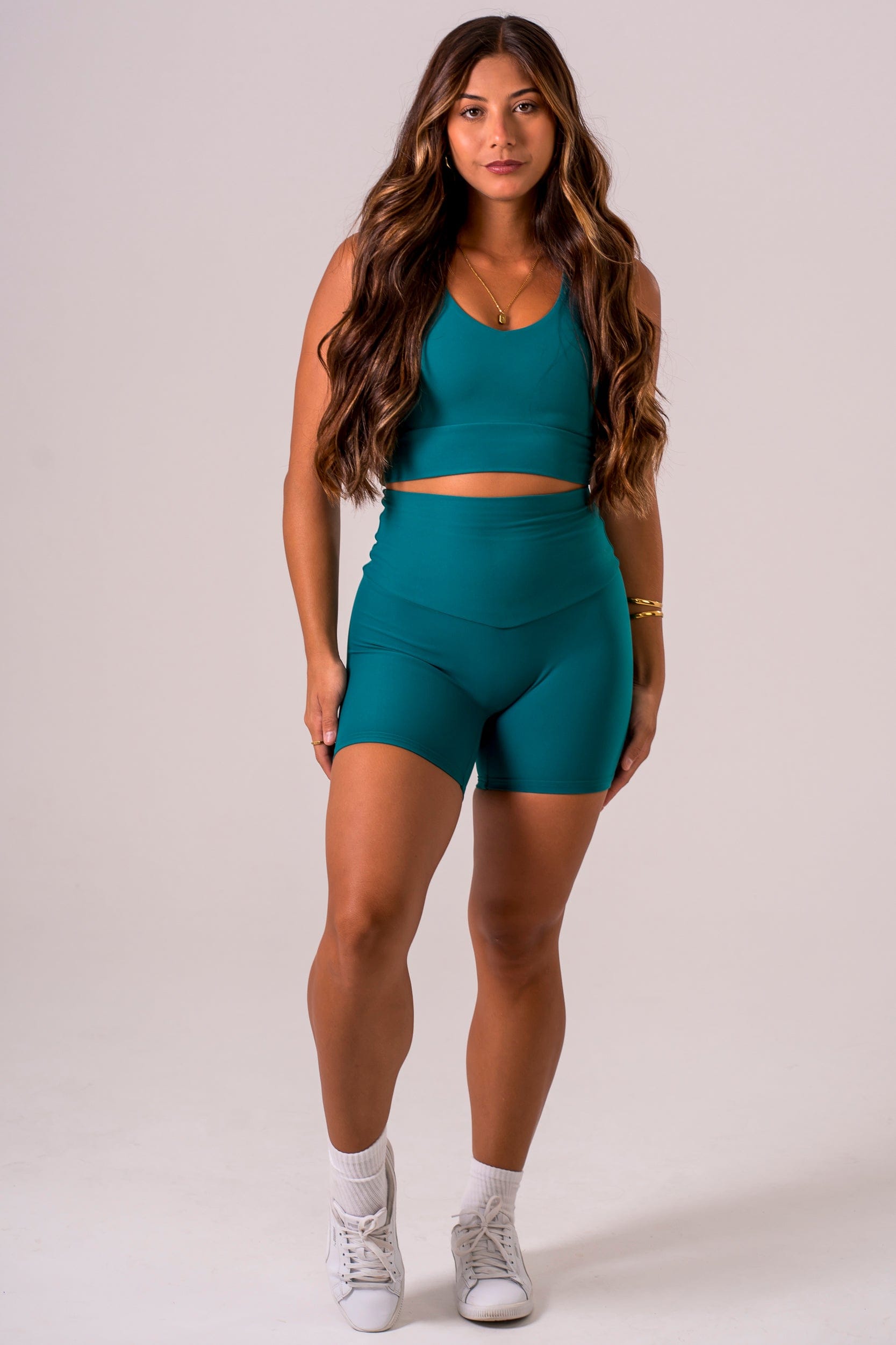 Teal Dynamic High Waisted Shorties
