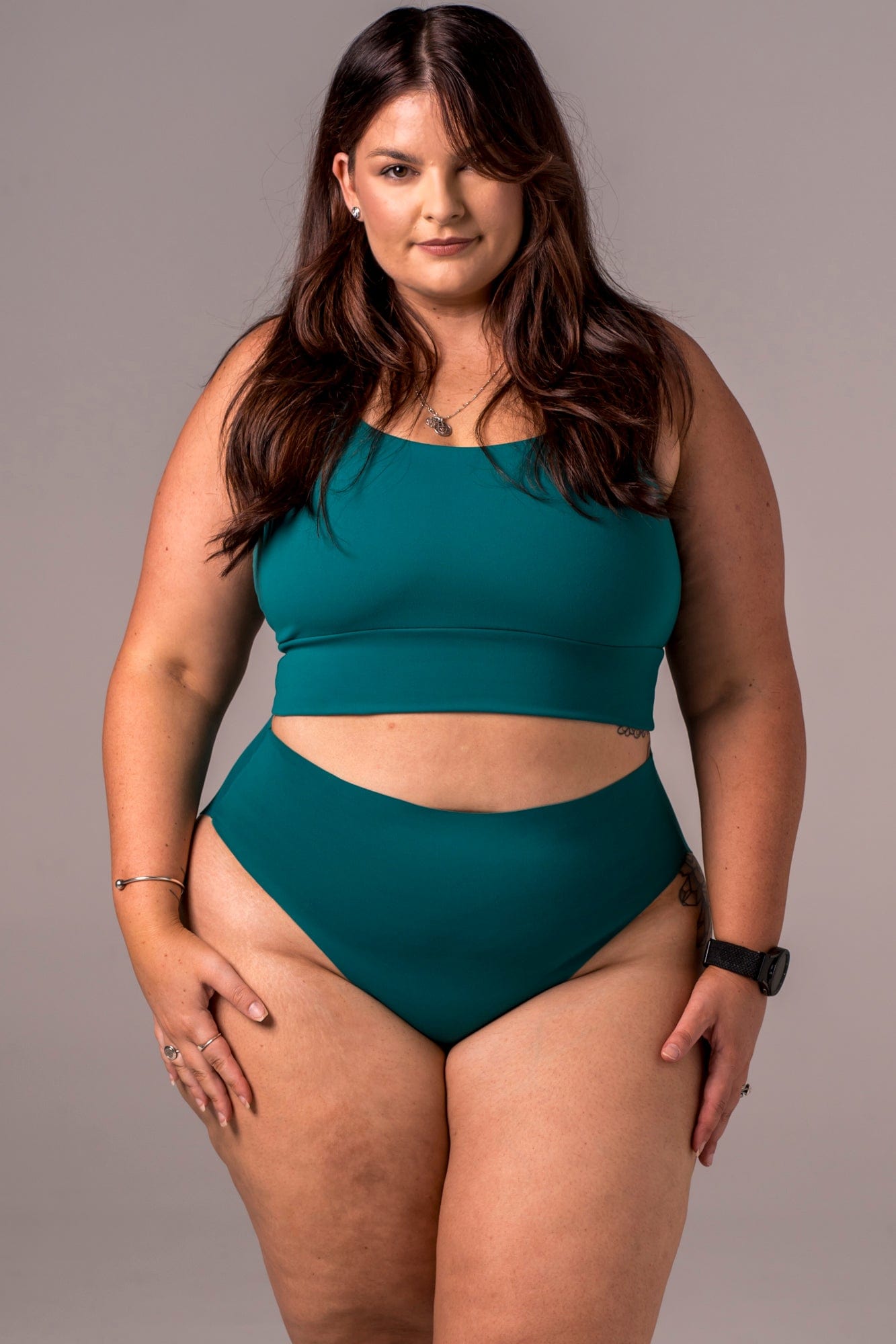 Teal Luxe High Rise Brief Underwear