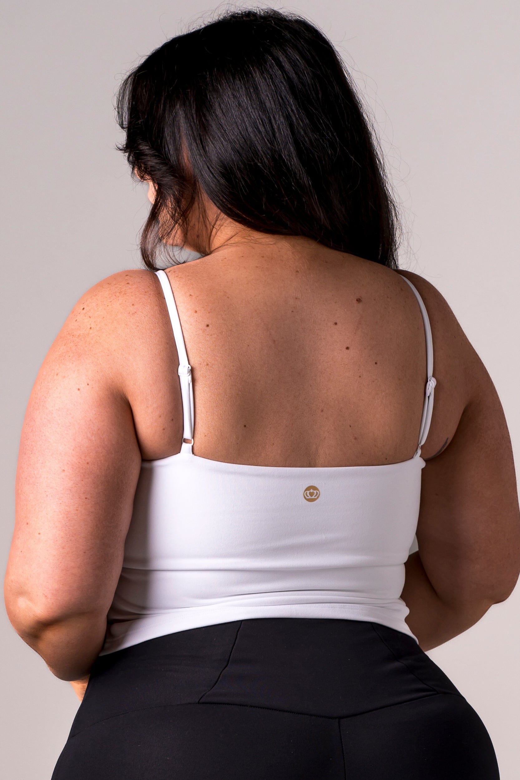 White Luxe Longline Crop