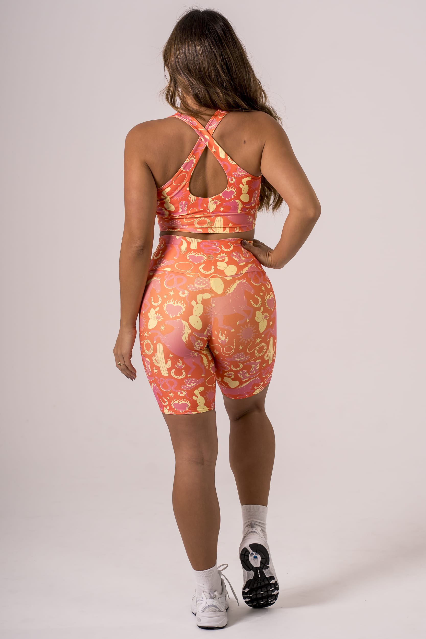 Wild West Dynamic High Waisted Bike Shorts