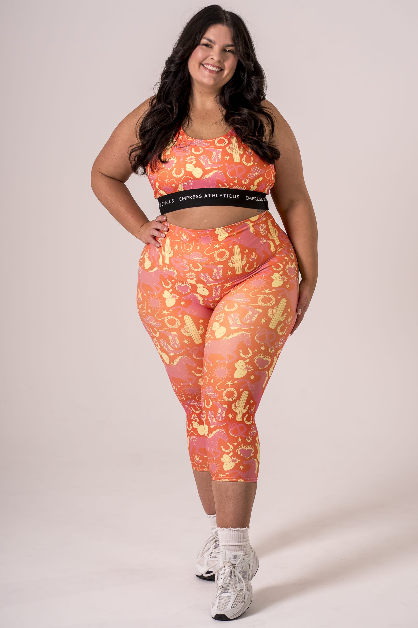 Wild West Dynamic High Waisted Capri Leggings
