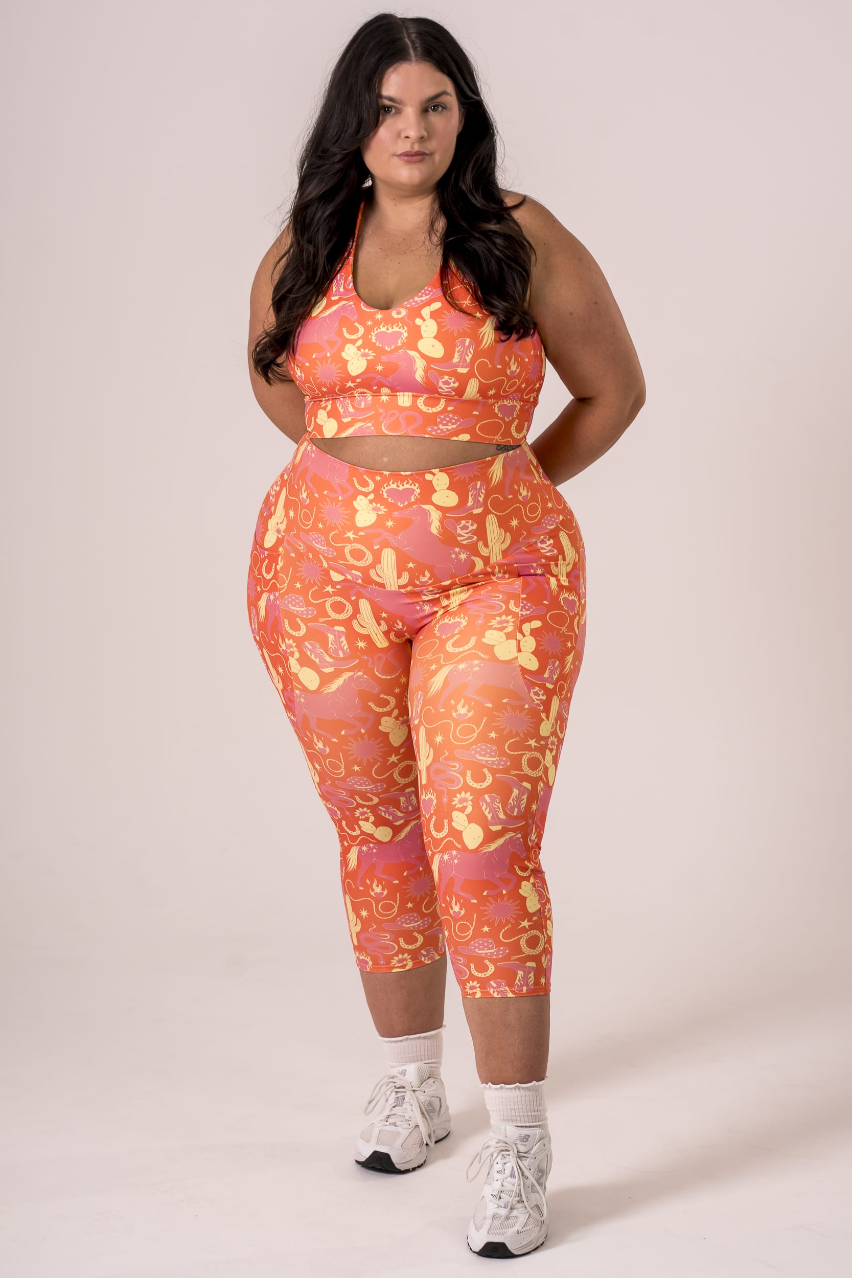 Wild West Dynamic High Waisted Pocket Capri Leggings
