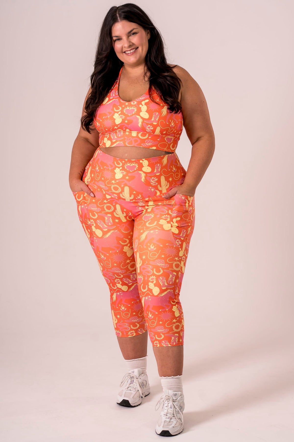 Wild West Dynamic High Waisted Pocket Capri Leggings