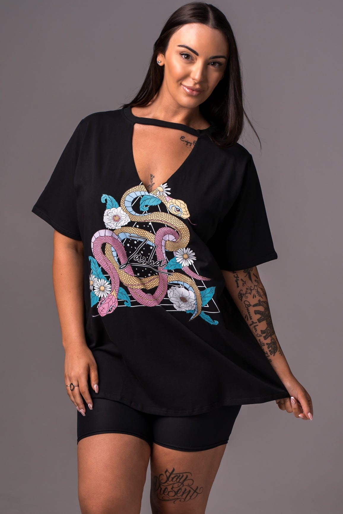 Zena - Oversized Cutout T-Shirt