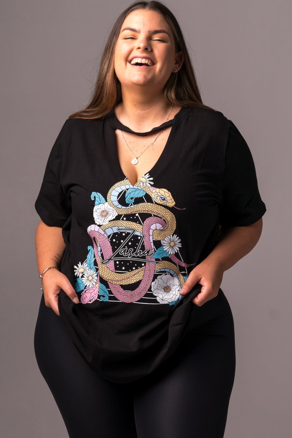 Zena - Oversized Cutout T-Shirt