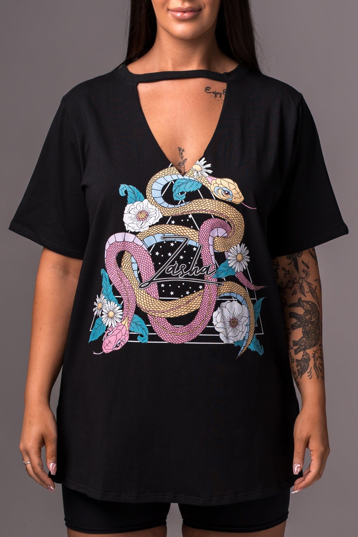 Zena - Oversized Cutout T-Shirt